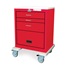 EMERG CART 4 DRW STL RED  DS, EACH, 1 EA