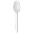 SPOONS PLASTIC MED WHITE, EACH, 1000 EA